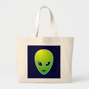 ET - on Navy Blue Large Tote Bag