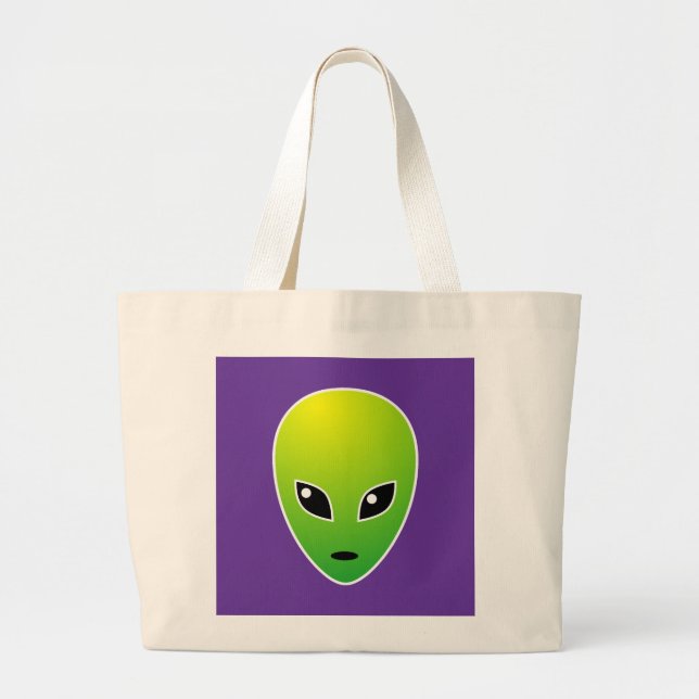ET - on Purple Large Tote Bag (Front)