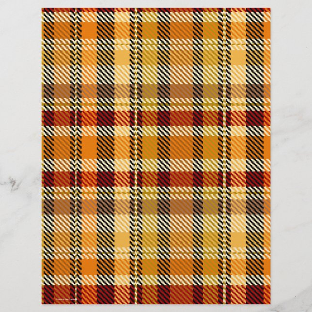 ET Plaid Scrapbook Paper Bulk Pages (Back)