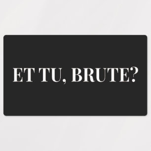 Et Tu, Brute? Shakespeare's Julius Caesar III