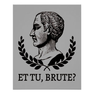Et Tu, Brute? Shakespeare's Julius Caesar Quote V Poster