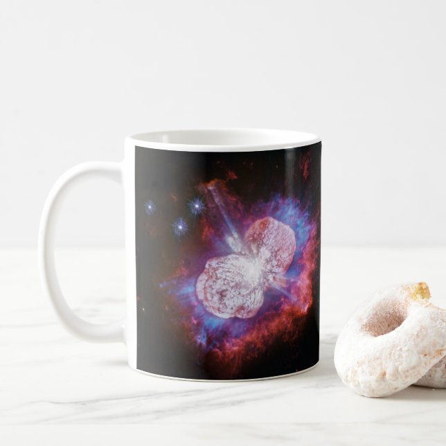 Eta Carinae Binary Star System Fireworks Coffee Mug (With Donut)