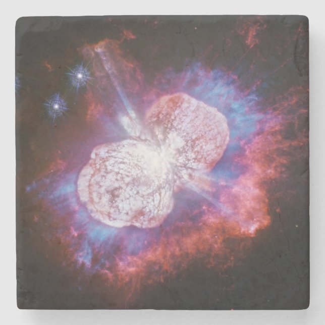 Eta Carinae Binary Star System Fireworks Stone Coaster (Front)