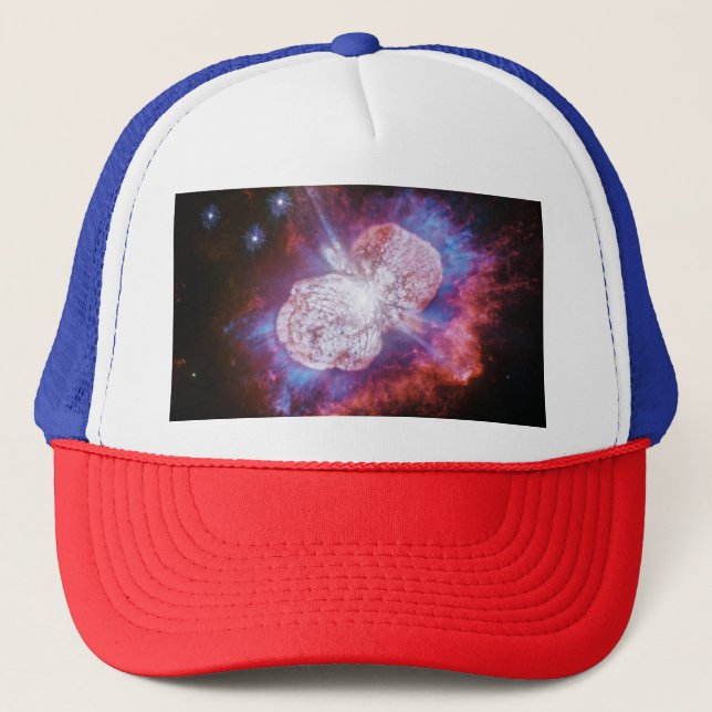 Eta Carinae Binary Star System Fireworks Trucker Hat (Front)