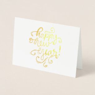 Etched Foil JOY Holiday Card