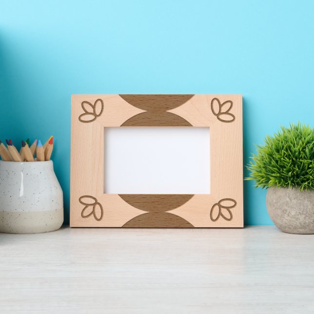 Etched Frame - Leaves and Half Circles (Front)