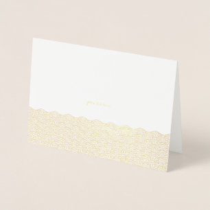 Etched Gold Foil Chinese Clouds Greeting Cards