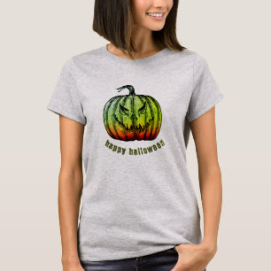 Etched Jack-o-lantern Halloween T-Shirt