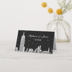 Etched NYC Starry Skyline DIY BG Escort Cards #3