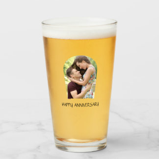 Etched Picture Beer Mug  Personalised photograph Glass