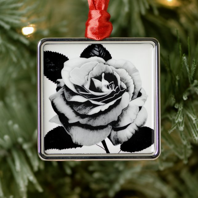 Etched Rose Ornament (Tree)