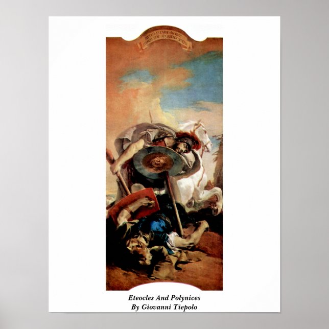 Eteocles And Polynices By Giovanni Tiepolo Poster (Front)