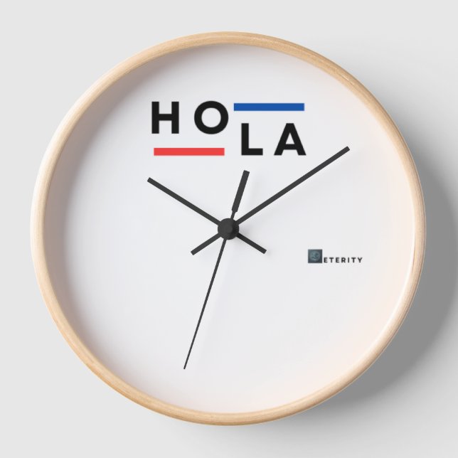 Eterity HOLA Minimalist Wall Clock (Front)