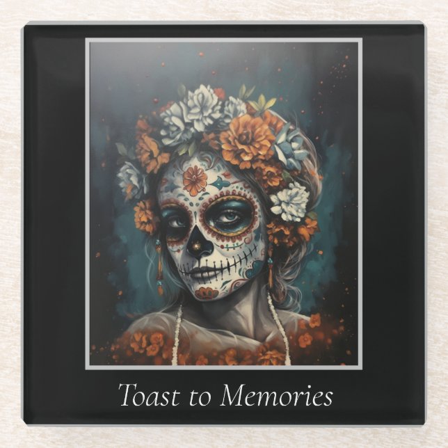 Eternal Beauty, custom Glass Coaster (Front)