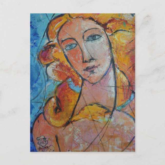 Eternal beauty vertical postcard (Front)