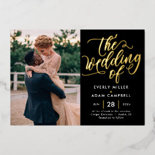 Eternal Bliss Real Foil Photo Wedding Invitation F