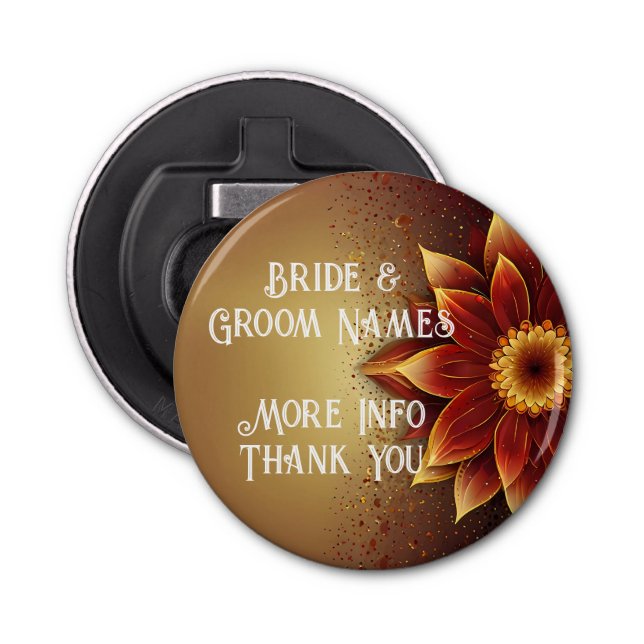 Eternal Bloom: A Timeless Celebration of Love Bottle Opener (Front)