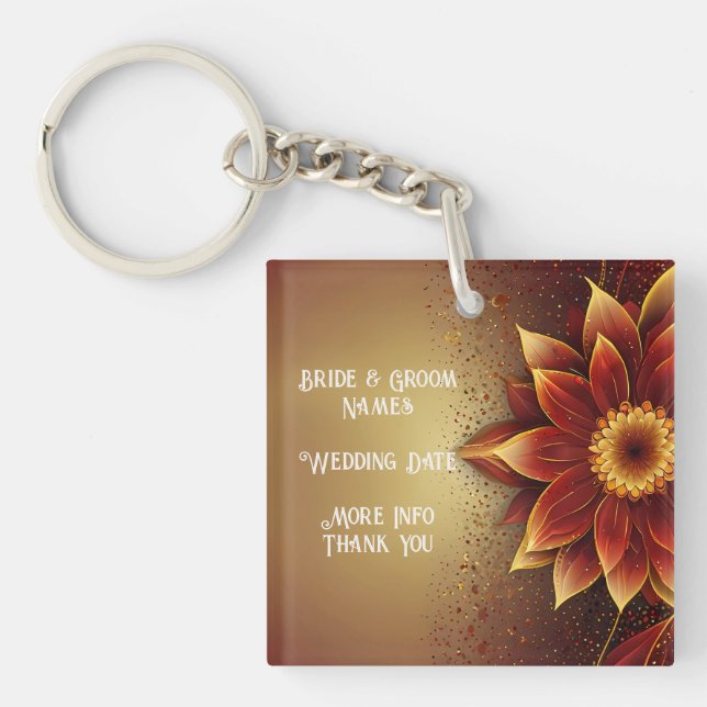 Eternal Bloom: A Timeless Celebration of Love Key Ring (Front)