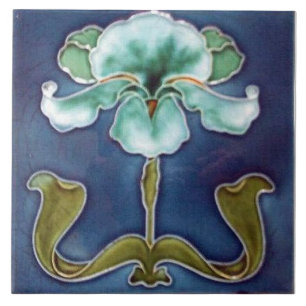 Eternal Bloom Blue Iris Ceramic Tile