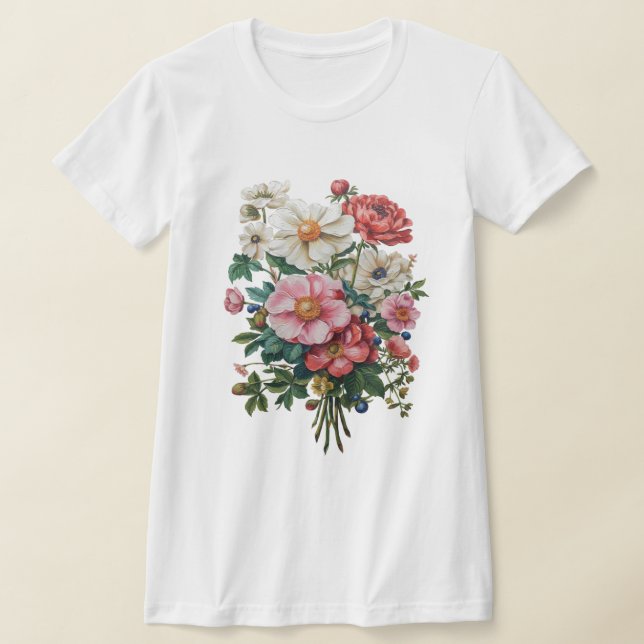 Eternal Bloom – Premium Floral Graphic T-Shirt |  (Laydown)