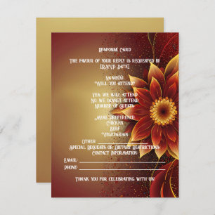 Eternal Bloom:Timeless Celebration of Love RSVP Card