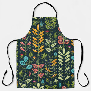 Eternal Blooms: Hand-Drawn Floral Elegance Apron