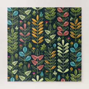 Eternal Blooms: Hand-Drawn Floral Elegance Jigsaw Puzzle