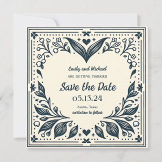 Eternal Blooms Save the Date Invitation