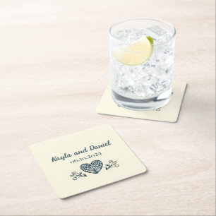 Eternal Blooms Square Paper Coaster