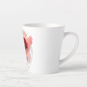 Eternal Blush: A Modern Rose in Abstract Harmony Latte Mug