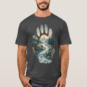 Eternal Bond: Hand to Paw River Connection T-Shirt