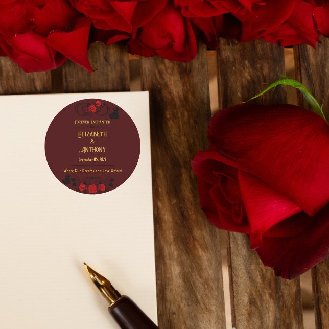 Eternal Bond Wedding Classic Round Sticker (Creator Uploaded)