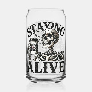 Eternal Brew: Skeleton Can Glass