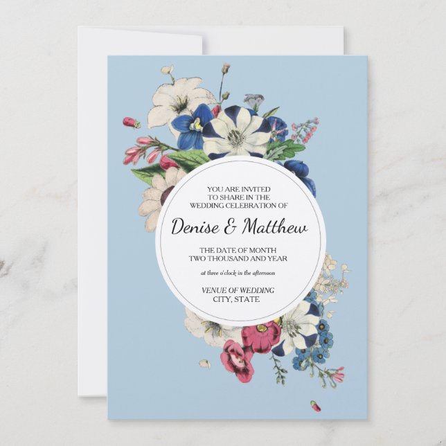 Eternal Collection in Omphalodes Blue Invitation (Front)