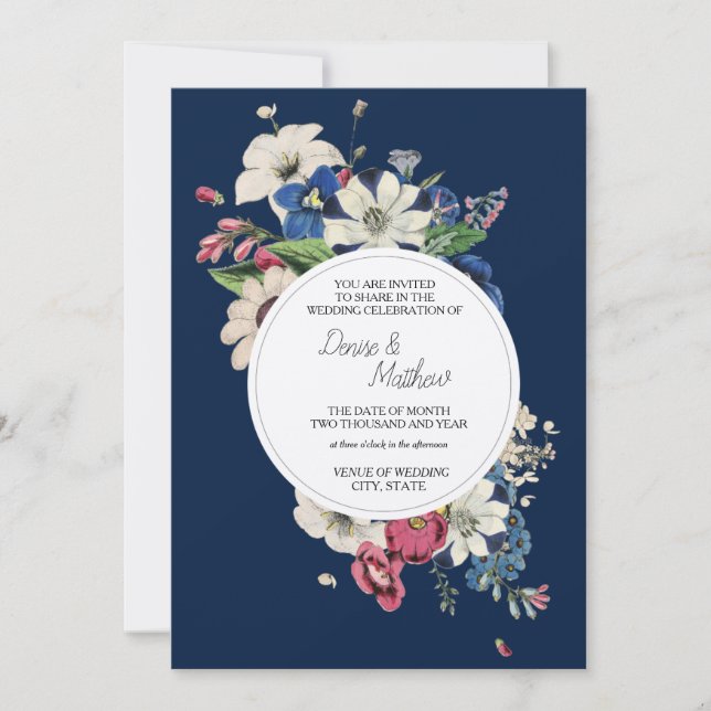 Eternal Collection in Polar Night Blue Invitation (Front)