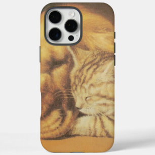 Eternal Companions   Beautiful Cat & Dog Cuddling iPhone 16 Pro Max Case
