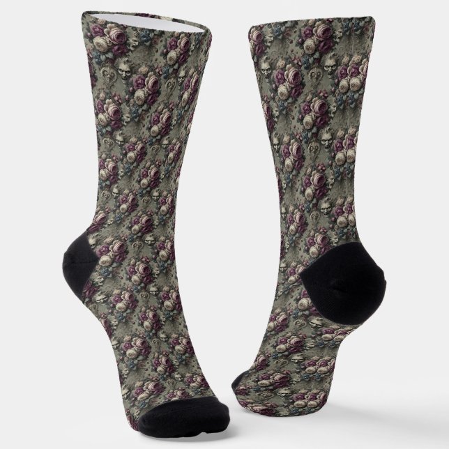 Eternal Conflicts – Gothic Victorian Delirium Socks (Angled)