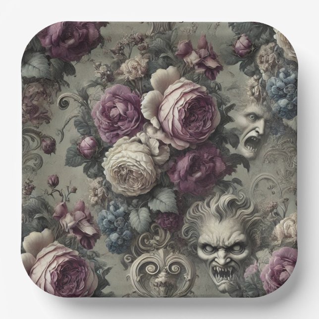 Eternal Conflicts – Gothic Victorian Paper Plate (Front)