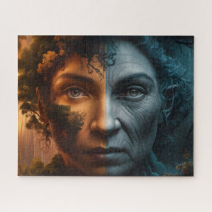 Eternal Contrast: Where Youth Meets Age Jigsaw Puzzle