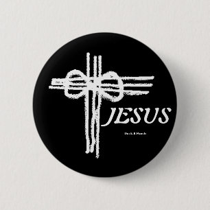 Eternal Cross/JESUS 6 Cm Round Badge