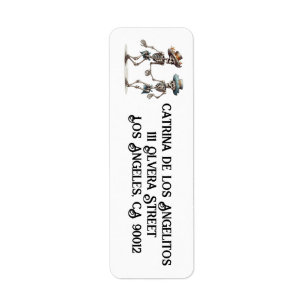 Eternal Dance Dia de los Muertos Calaveras Return Address Label