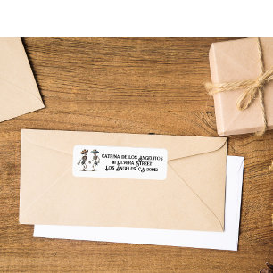 Eternal Dance Dia de los Muertos Calaveras Return Address Label