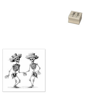 Eternal Dance Dia de los Muertos Calaveras Rubber Stamp