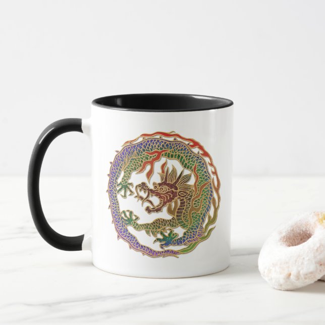 Eternal Dragon Circle Mug (With Donut)