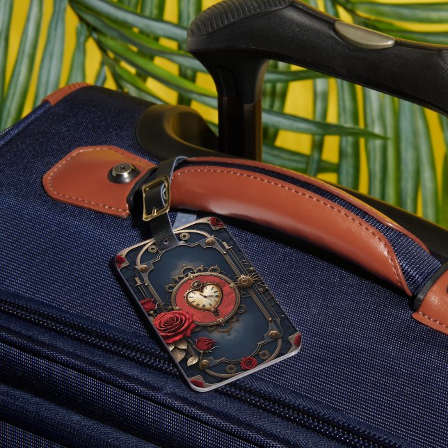 Eternal Elegance – Clockwork Heart Luggage Tag (Front Insitu 1)