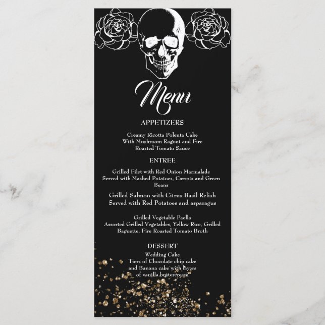 Eternal Elegance Gothic Wedding  Menu (Front)