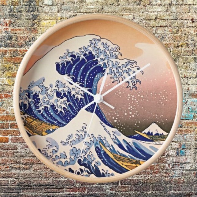 Eternal Elegance: Japanese Nami Great Wave Clock (Creator Uploaded)