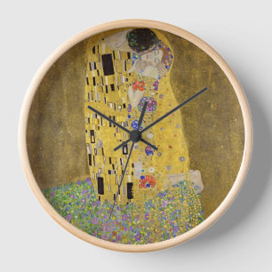 Eternal Embrace - Gustav Klimt's The Kiss Clock