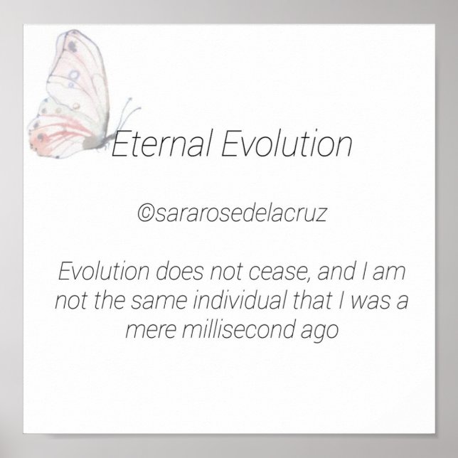 Eternal Evolution / Original Poem / ©SRD Poster (Front)