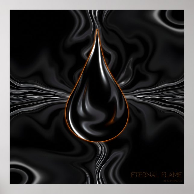 Eternal Flame - AI Fantasy Digital Art Poster (Front)